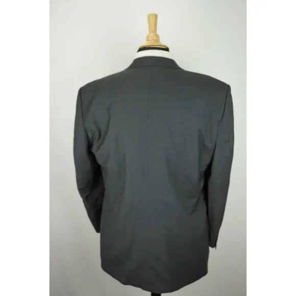 Ermenegildo Zegna Solid Gray 100% Wool Sport Coat Jacket Sz 42R
